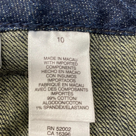 Liz And Co Stretch Women's Size 10 Cropped Capris Dark Wash - Picture 6 of 10